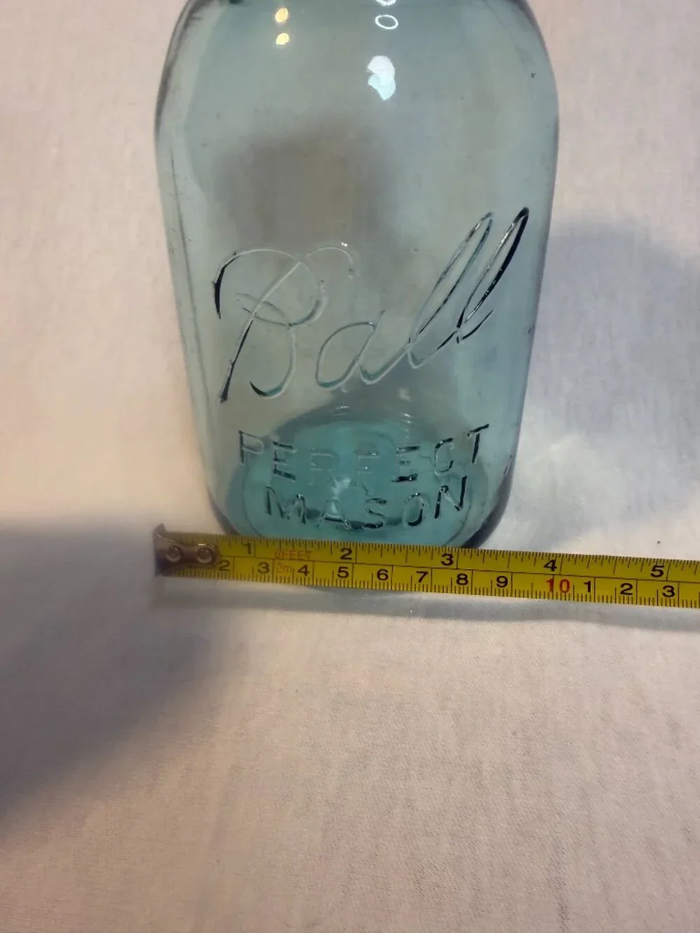 Vintage Ball Perfect Mason Blue Jars Zinc Lids Milk Glass Inserts Set of 2